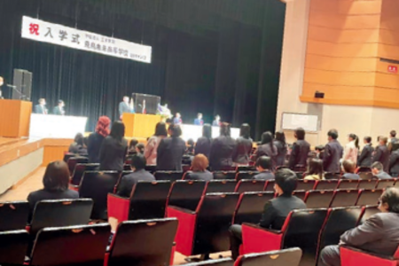 入学式（飛鳥未来高等学校　仙台キャンパス）