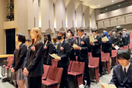 卒業式（飛鳥未来高等学校　名古屋キャンパス）